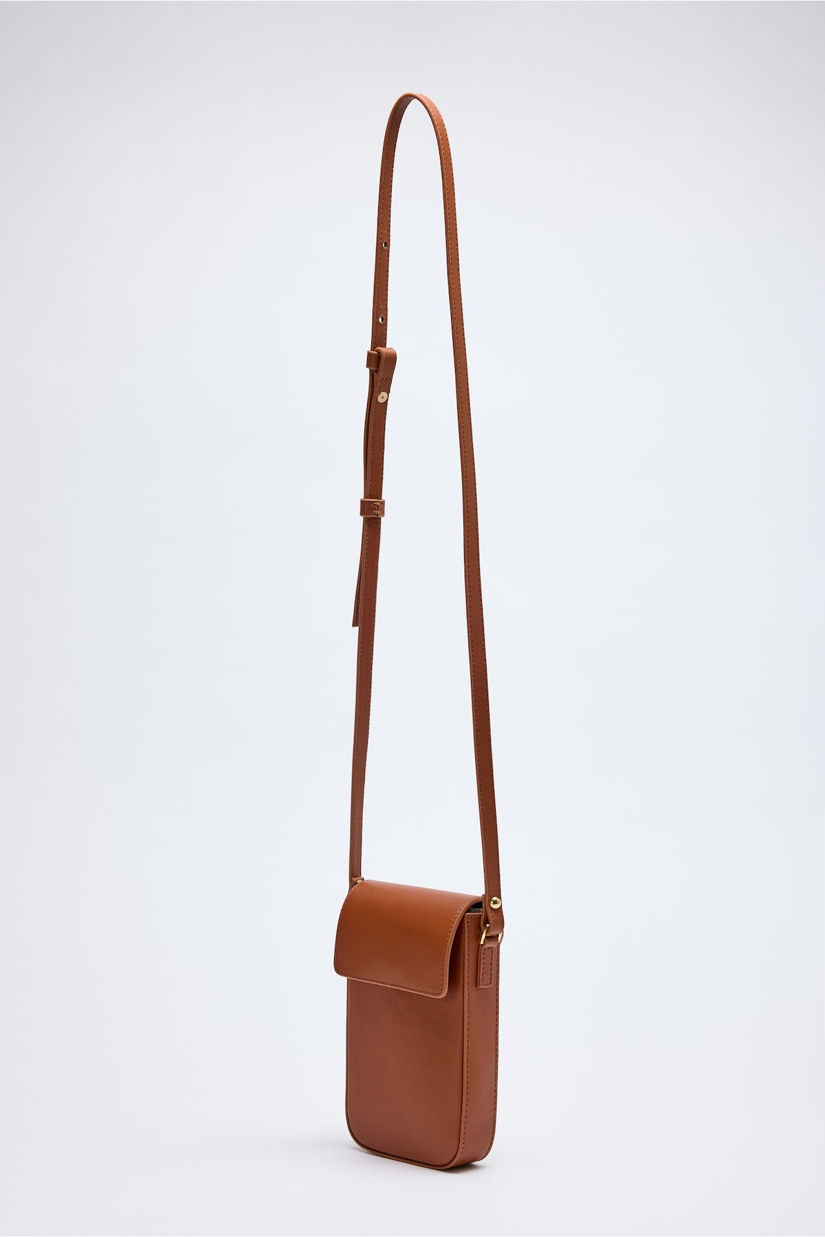 Ales Cognac Brown Mini Crossbody Bag - Fw25-0001