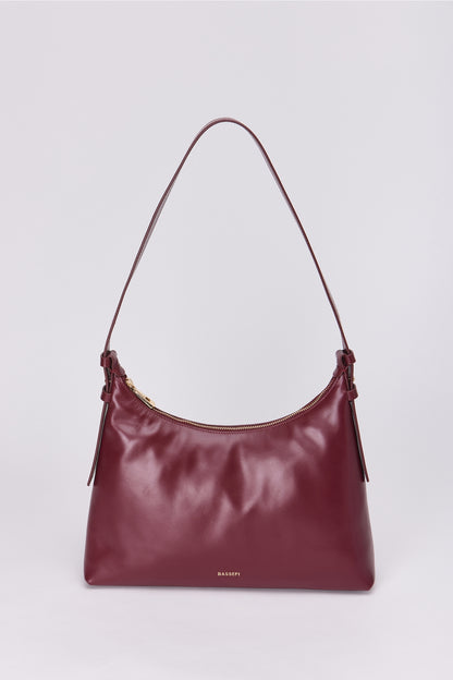 Elena Hobo Shoulder Bag - Burgundy Fw25-0008