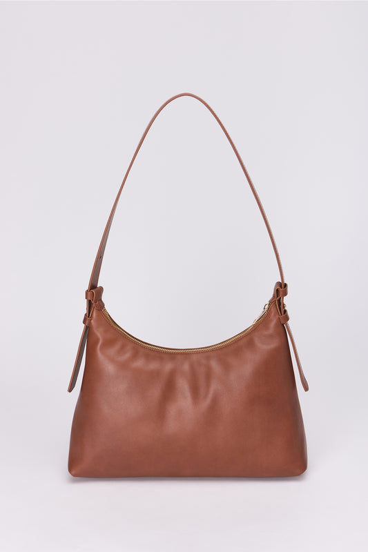 Bolso de hombro Elena Hobo - Marrón coñac OI25-0009