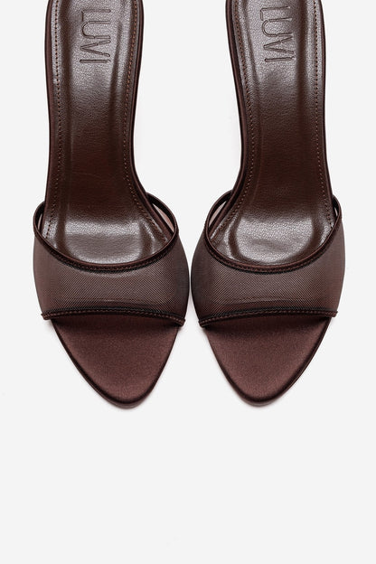 Monroe - Brown Stiletto Heel Mule (Women)