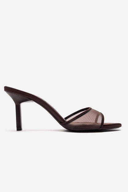 Monroe - Brown Stiletto Heel Mule (Women)