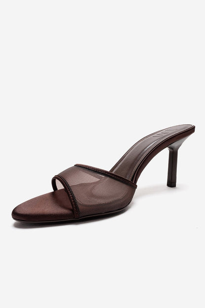 Monroe - Brown Stiletto Heel Mule (Women)