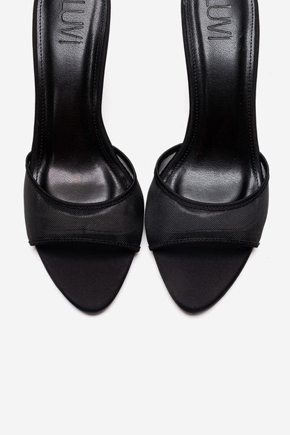 Monroe - Black Stiletto Heel Mule (Women)