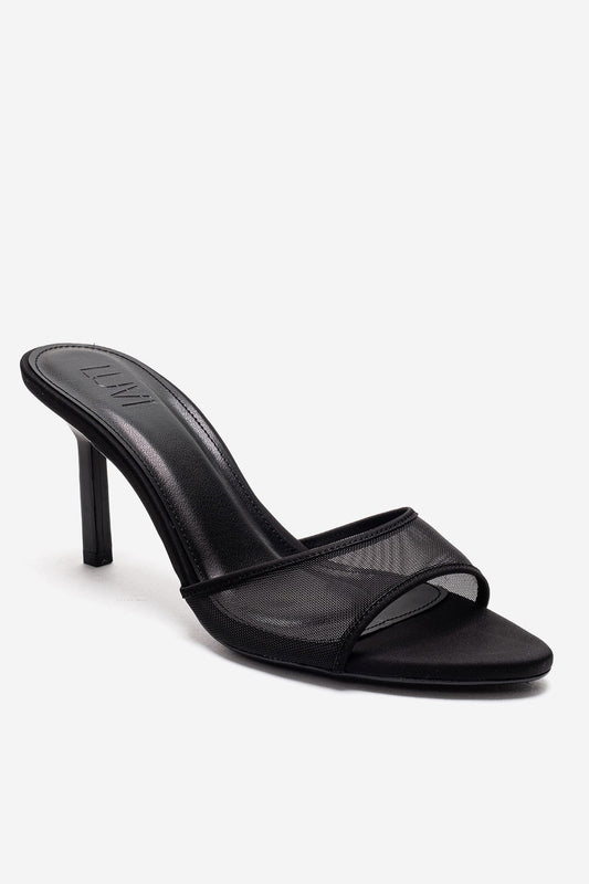 Monroe - Mule de tacón de aguja negro (Mujer)