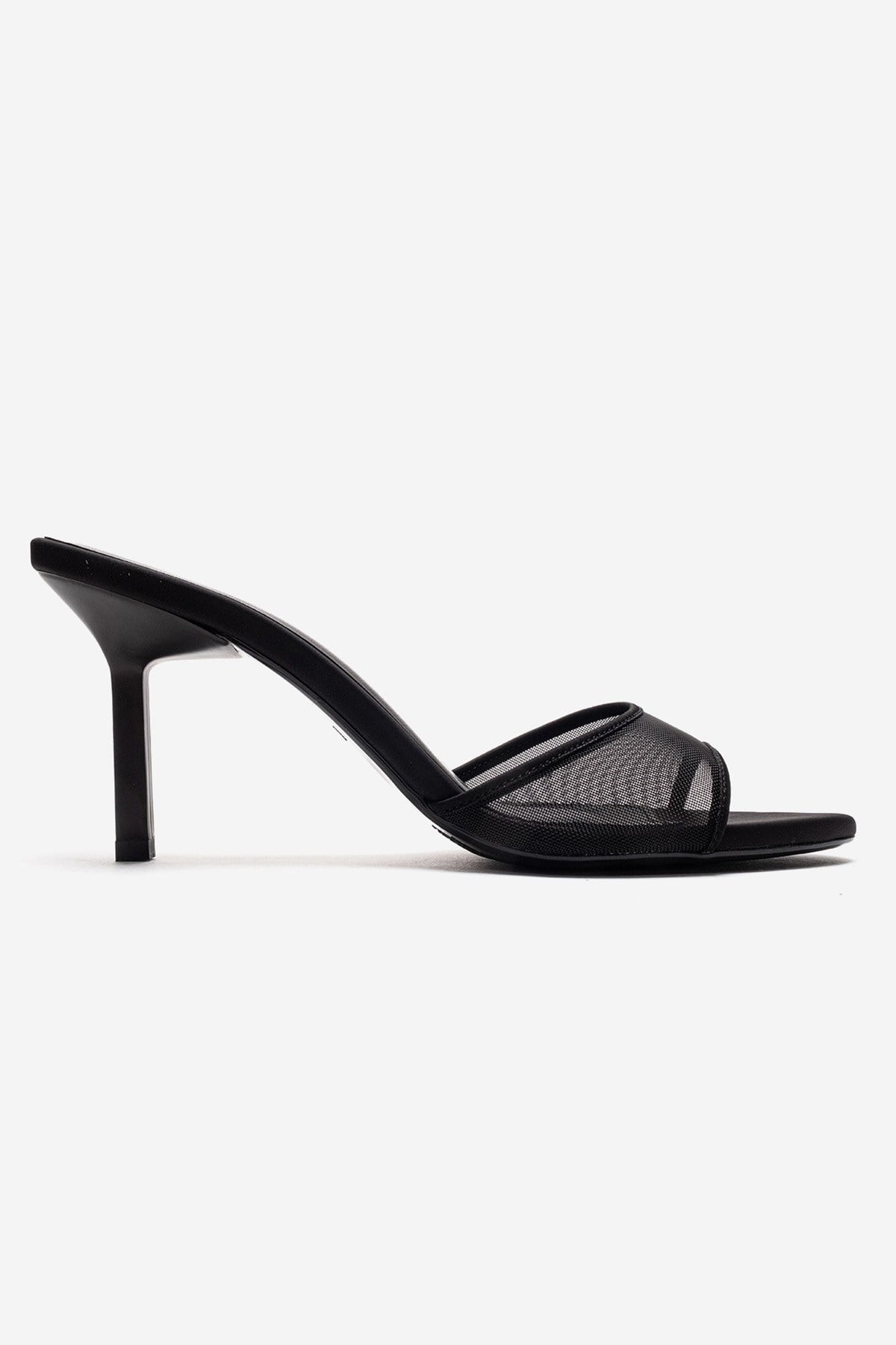 Monroe - Black Stiletto Heel Mule (Women)