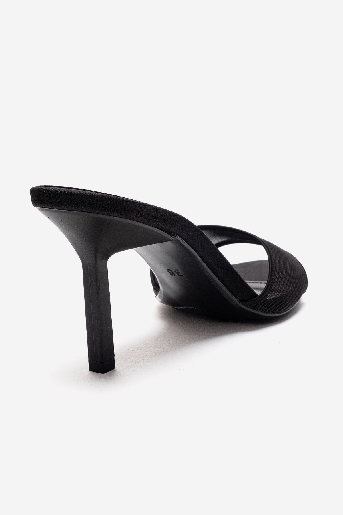 Monroe - Black Stiletto Heel Mule (Women)