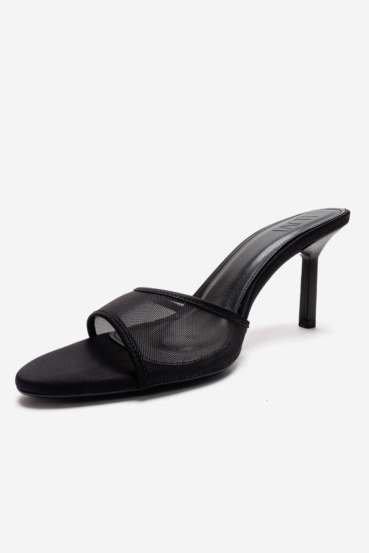 Monroe - Black Stiletto Heel Mule (Women)