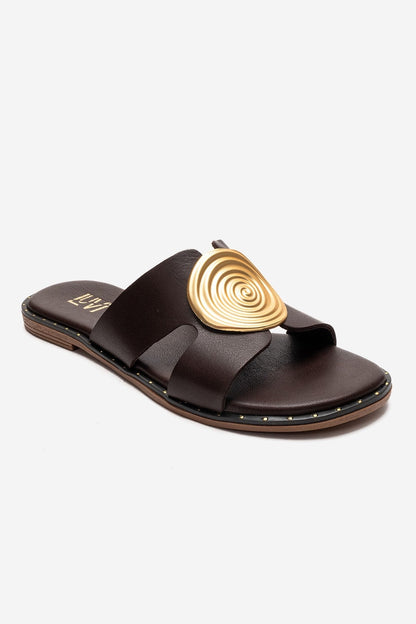 Nolita - Brown Genuine Leather Slide (Women)