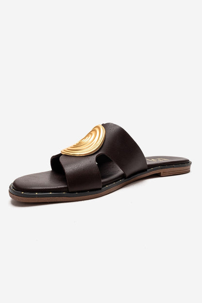 Nolita - Brown Genuine Leather Slide (Women)