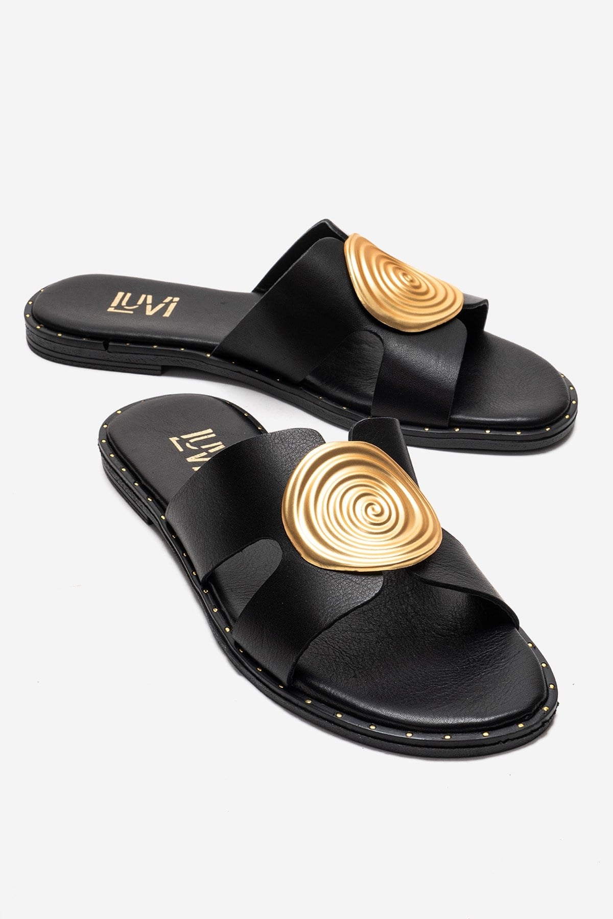 Nolita - Sandalia de cuero genuino negro (Mujer)