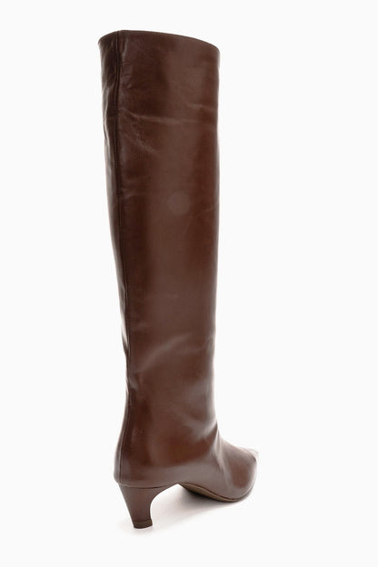 CORVEL - Cognac Genuine Leather Knee-High Heeled Boot (Women)