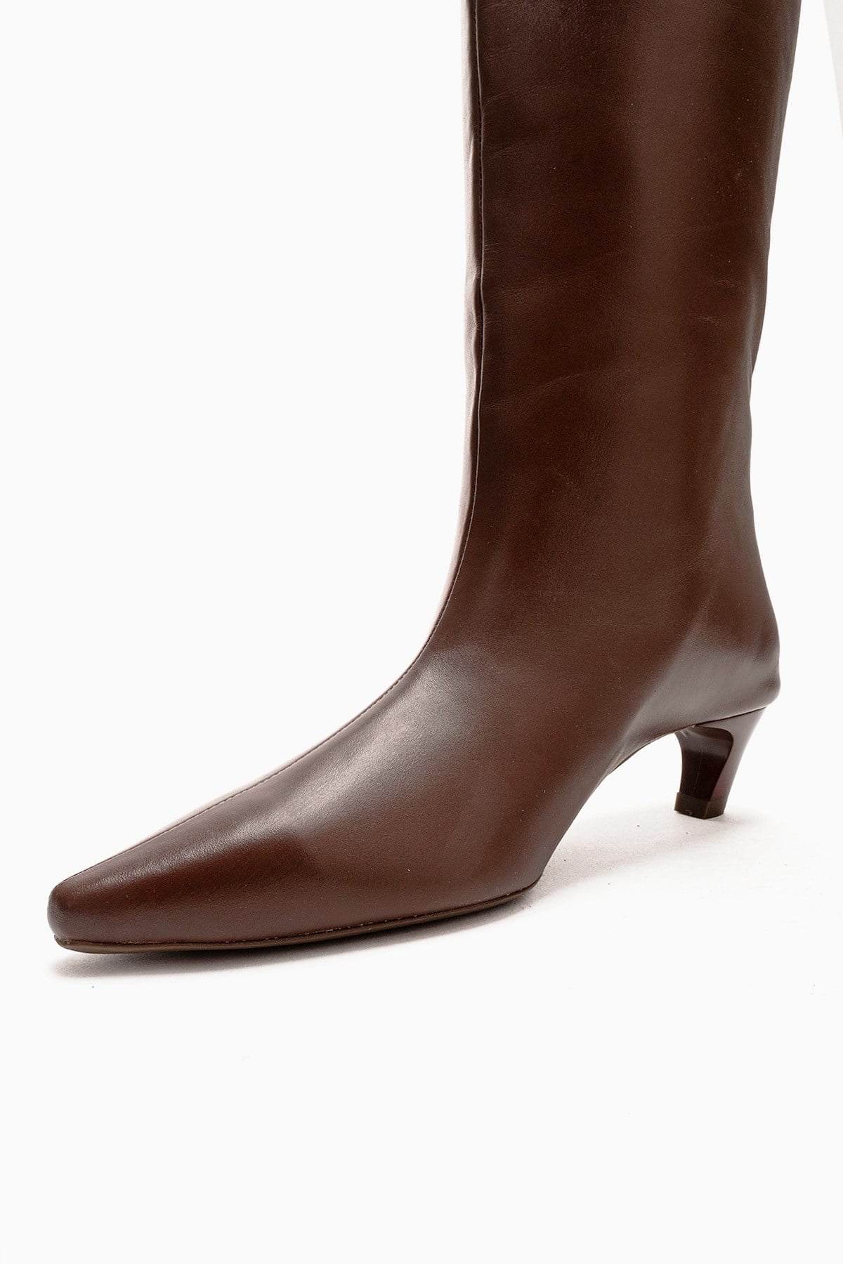CORVEL - Cognac Genuine Leather Knee-High Heeled Boot (Women)