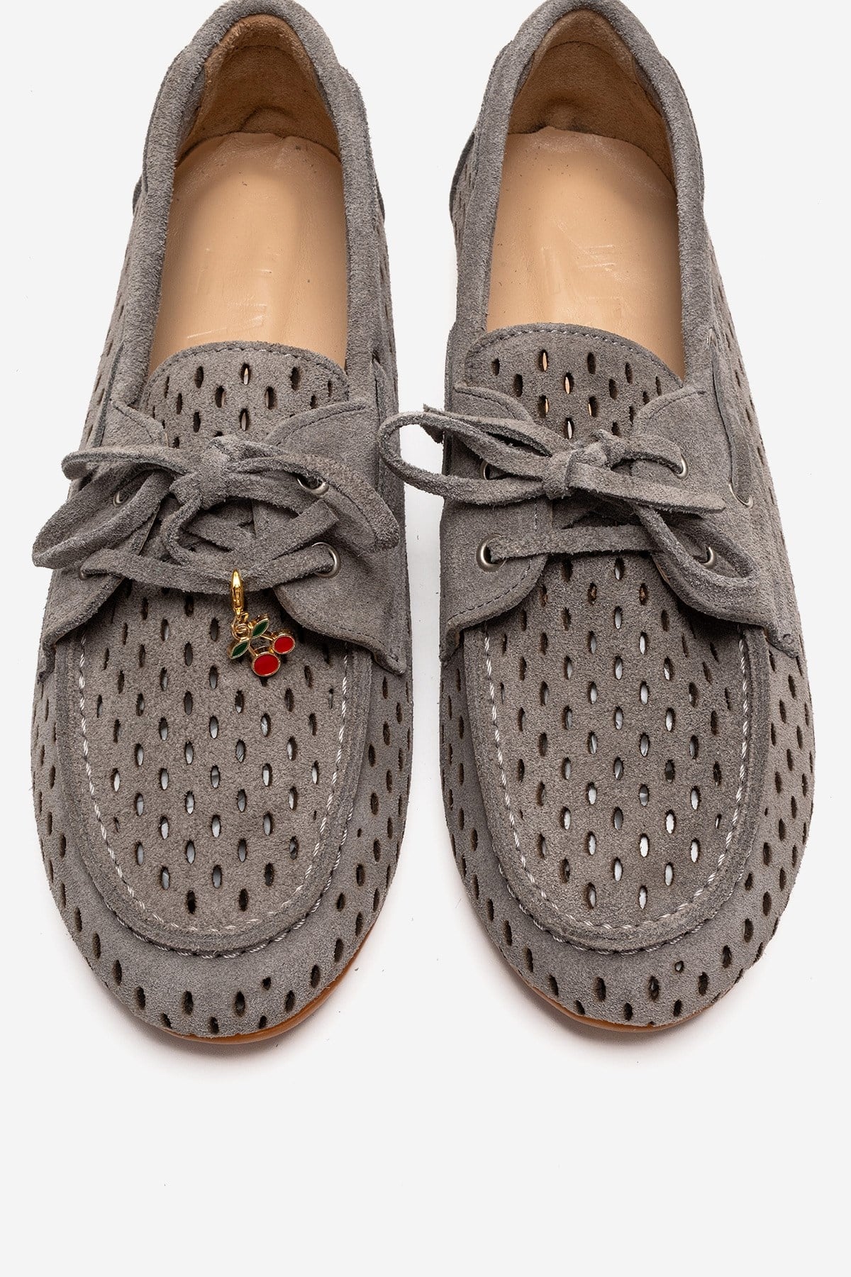 Stevo - Gray Genuine Leather Lace-Up Loafer (Women)