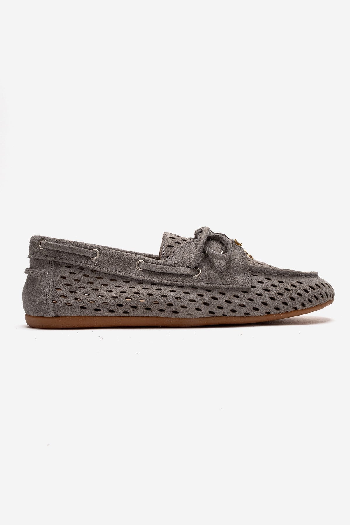 Stevo - Gray Genuine Leather Lace-Up Loafer (Women)