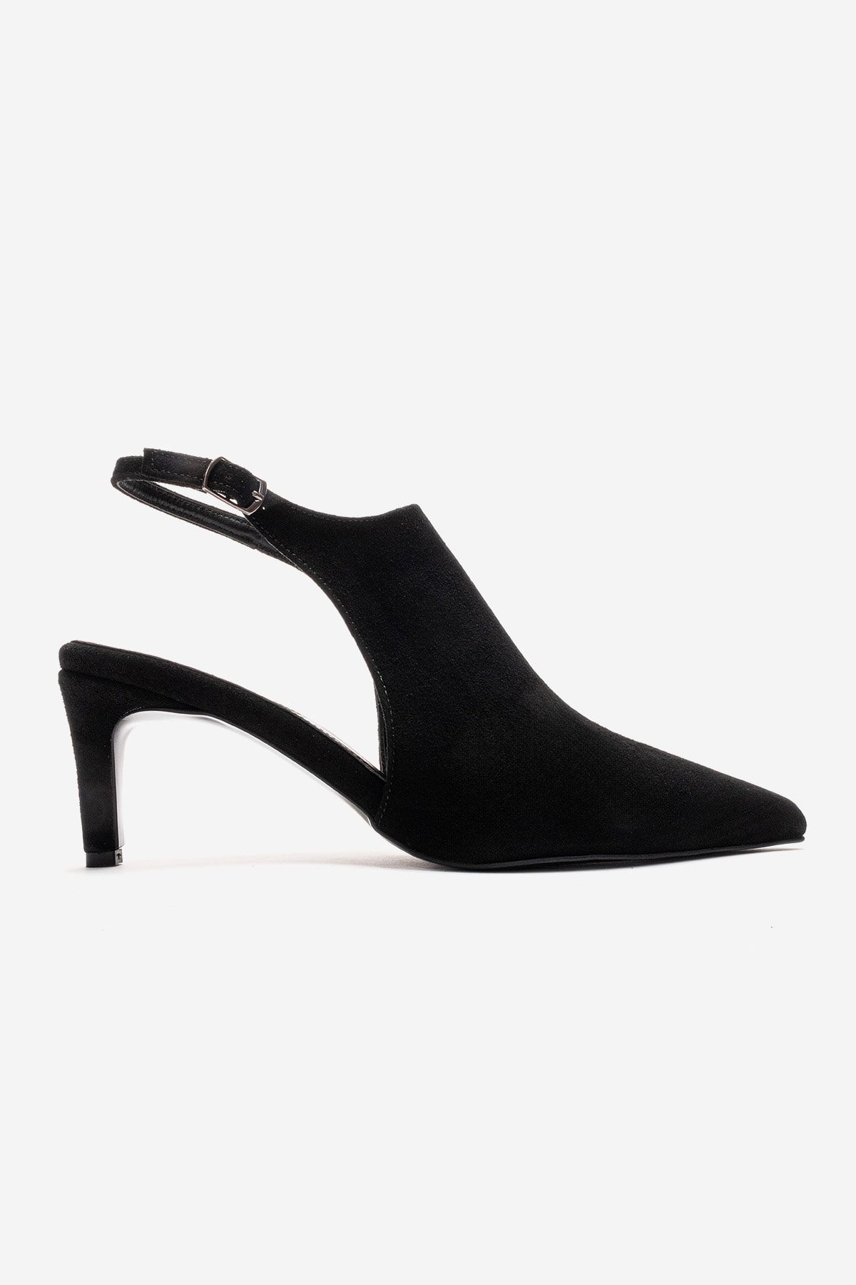 Rosalie - Black Pointed Toe Slingback Stiletto Pump (Women)