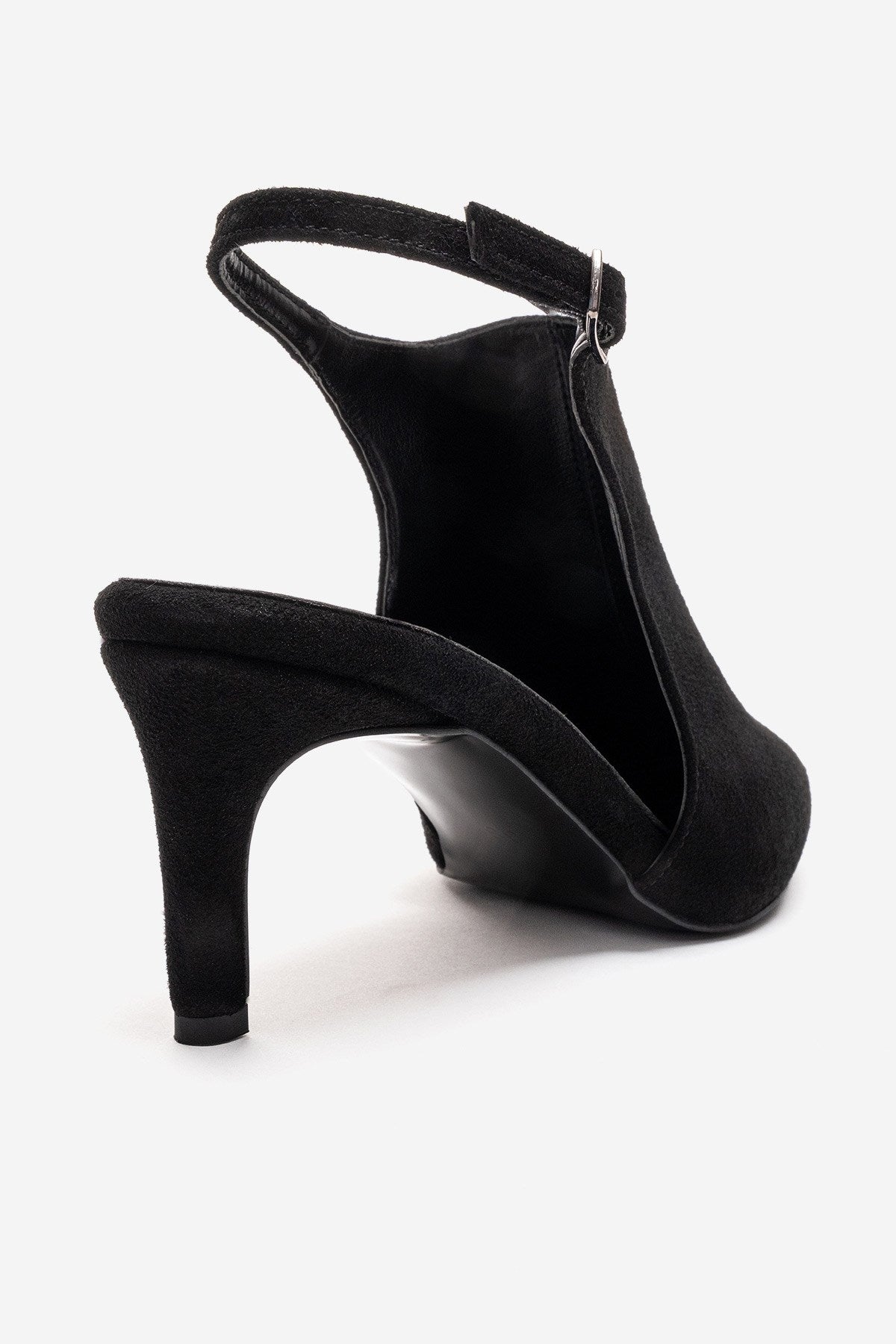Rosalie - Black Pointed Toe Slingback Stiletto Pump (Women)