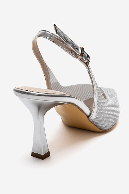 Dorata - Zapatos de tacón de aguja con adornos plateados (Mujer)