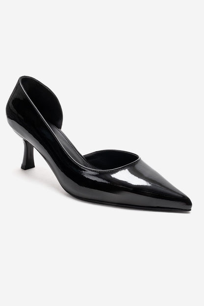 Arel - Zapatilla de tacón de aguja de charol sintético negro (Mujer)