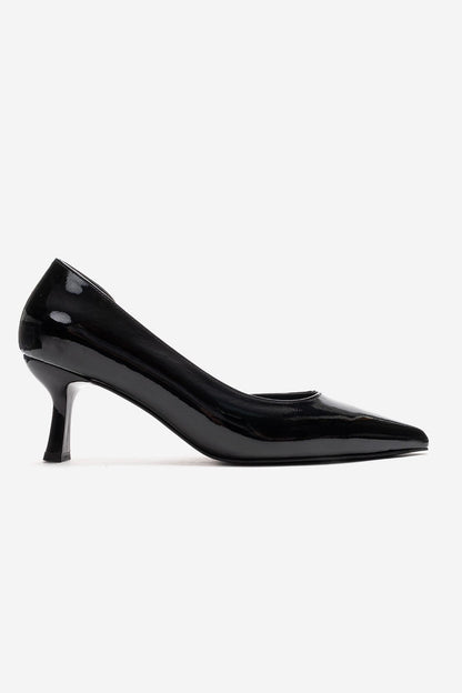 Arel - Zapatilla de tacón de aguja de charol sintético negro (Mujer)