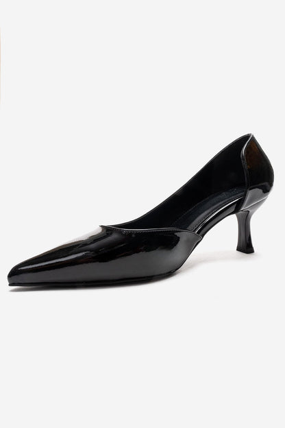 Arel - Zapatilla de tacón de aguja de charol sintético negro (Mujer)