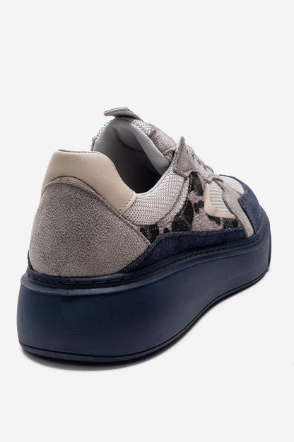 AERE - Navy Patterned Sneaker (Women)