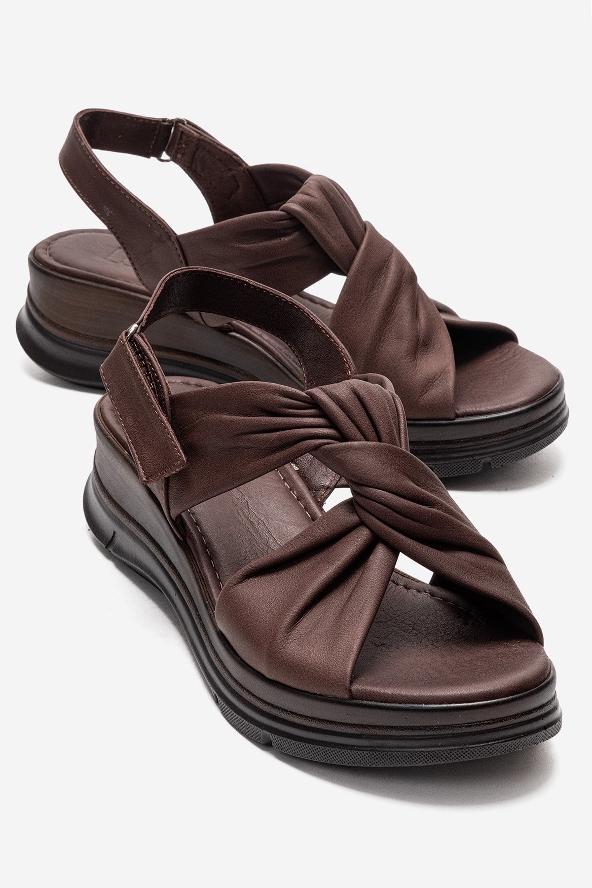 OARA - Brown Genuine Leather Sandal (Women)