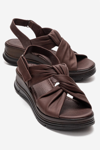 OARA - Brown Genuine Leather Sandal (Women)