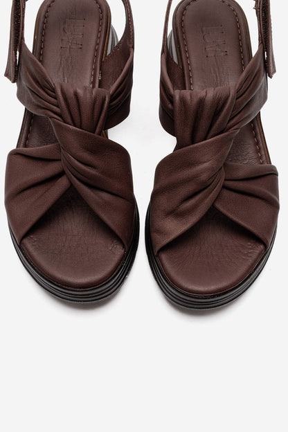 OARA - Brown Genuine Leather Sandal (Women)