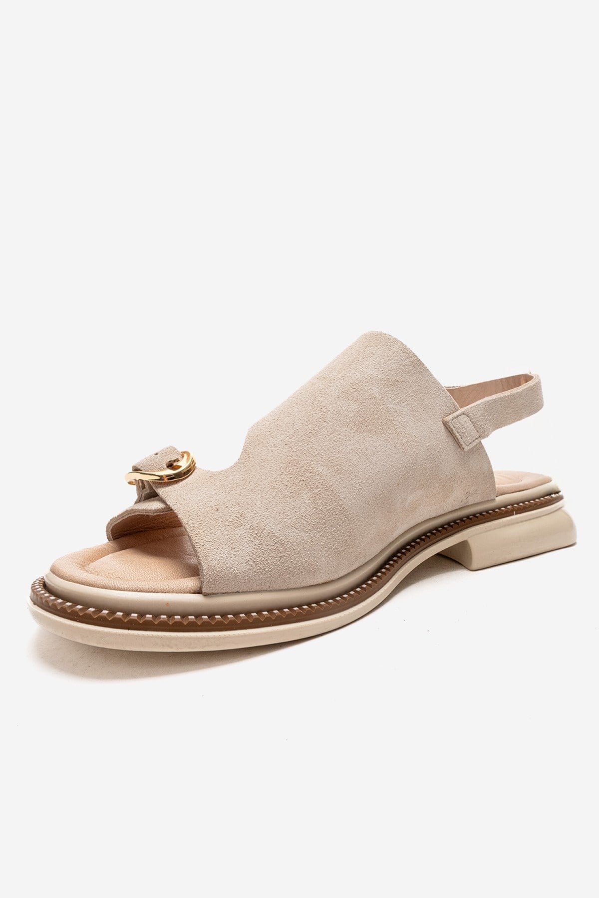 CRUEL - Beige Genuine Suede Leather Sandal (Women)