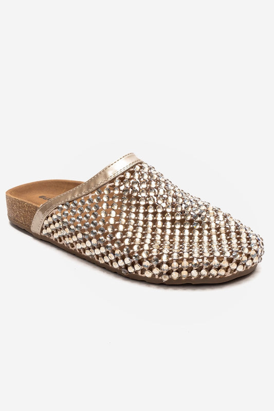 OLVEN - Sandalia Transparente Dorada (Mujer)
