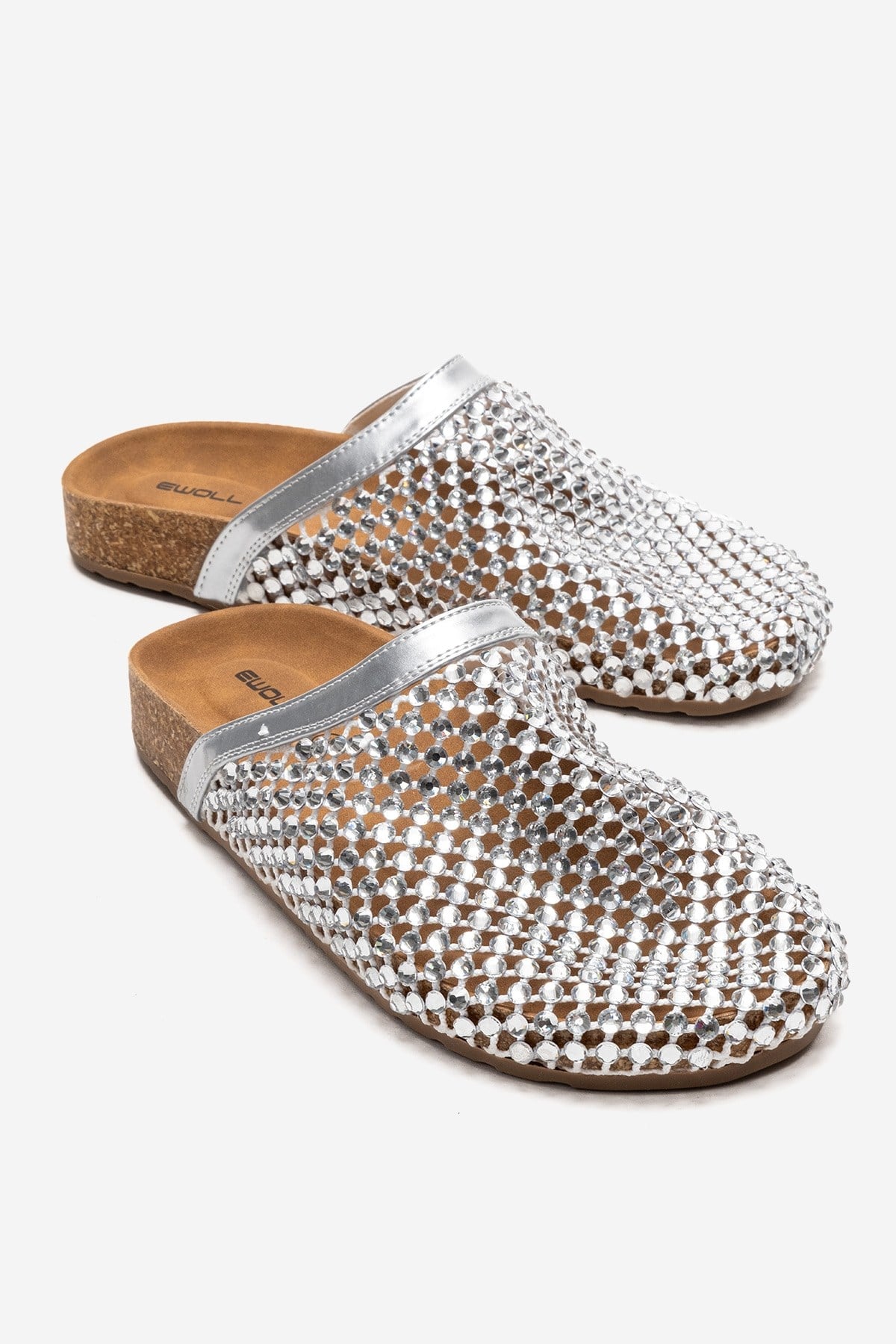 OLVEN - Sandalia transparente plateada (Mujer)