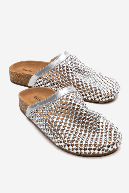 OLVEN - Sandalia transparente plateada (Mujer)