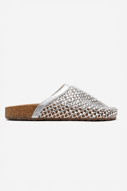 OLVEN - Sandalia transparente plateada (Mujer)