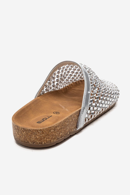 OLVEN - Sandalia transparente plateada (Mujer)