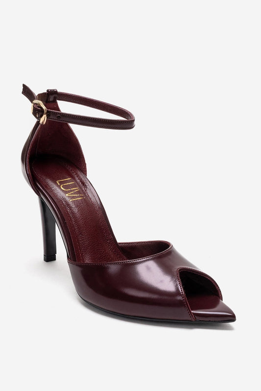 DONA - Zapato de tacón de aguja burdeos (Mujer)
