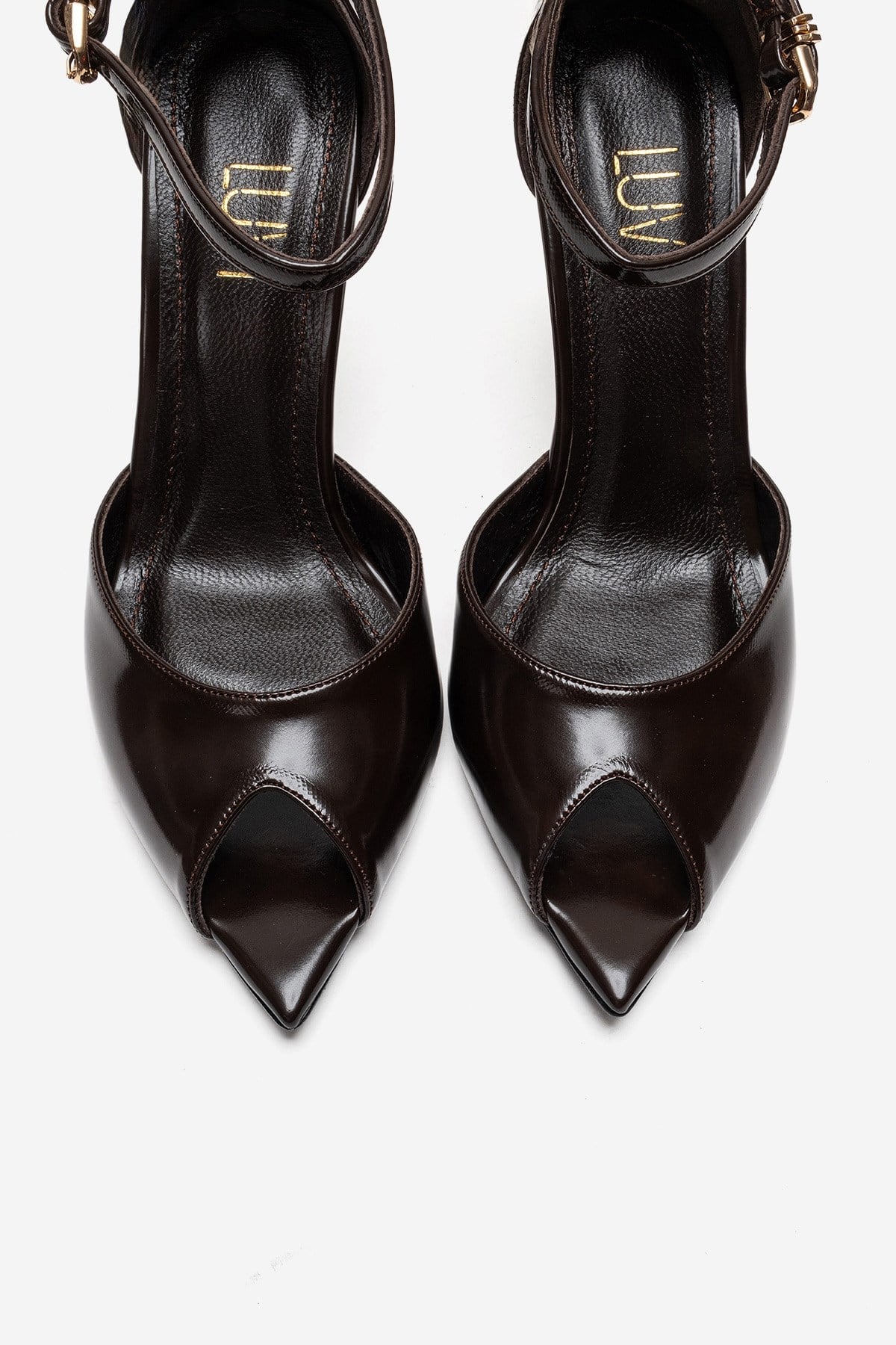 DONA - Brown Genuine Leather Stiletto Pump (Women)