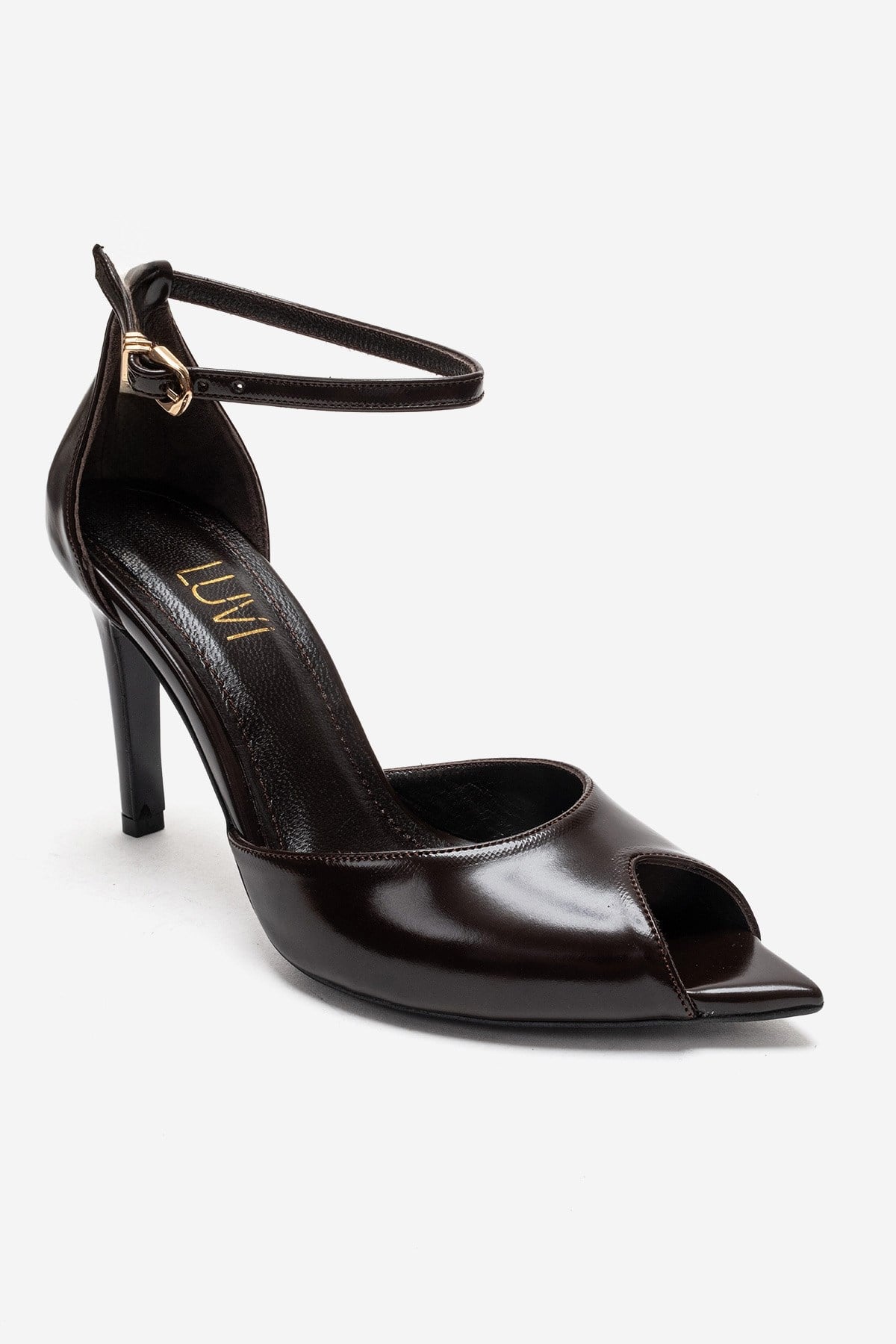 DONA - Brown Genuine Leather Stiletto Pump (Women)