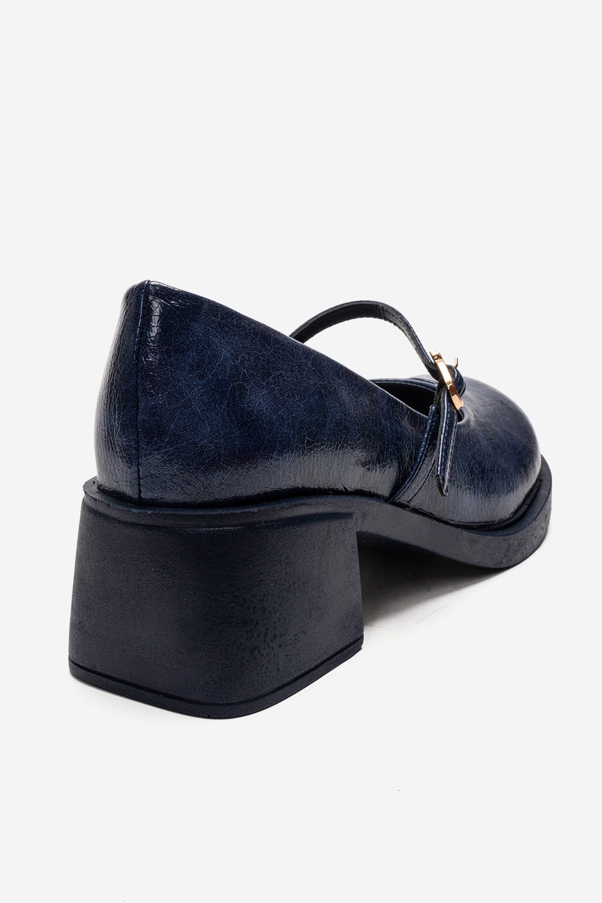 LUANDA - Navy Block Heel Mary Jane Shoe (Women)