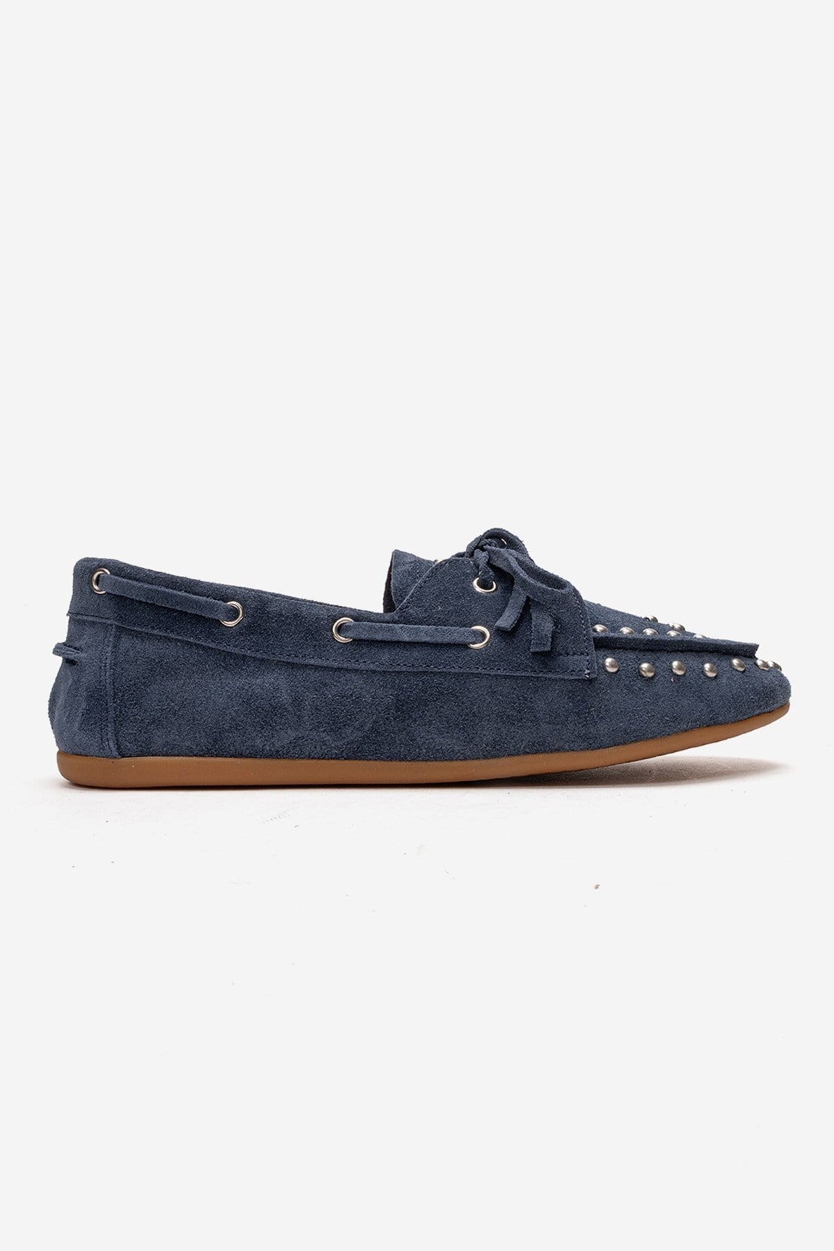 Cuesta - Zapato Mocasín de Cuero Genuino Azul Mezclilla (Mujer)