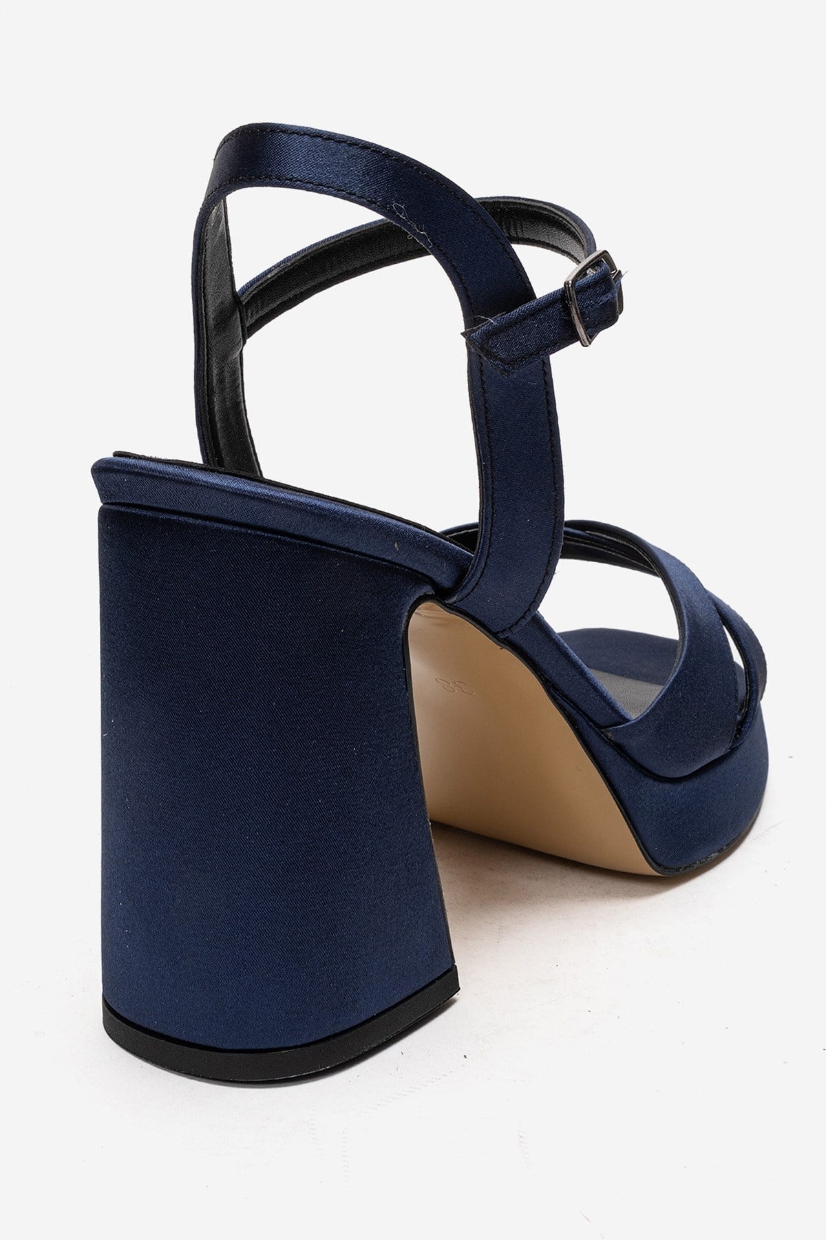 Lello - Navy Satin Platform Heel Shoe (Women)