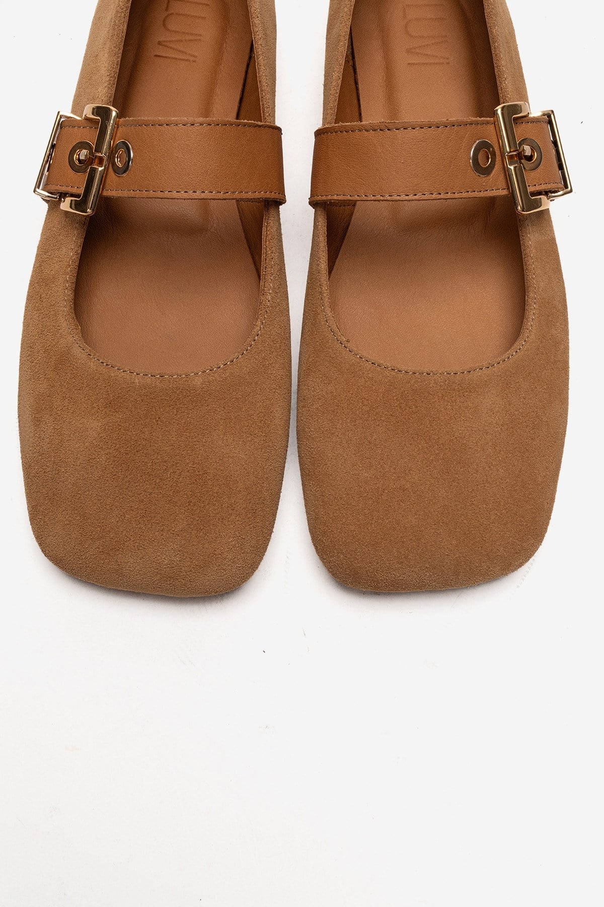 Jonas - Tan Suede Genuine Leather Ballet Flat (Women)