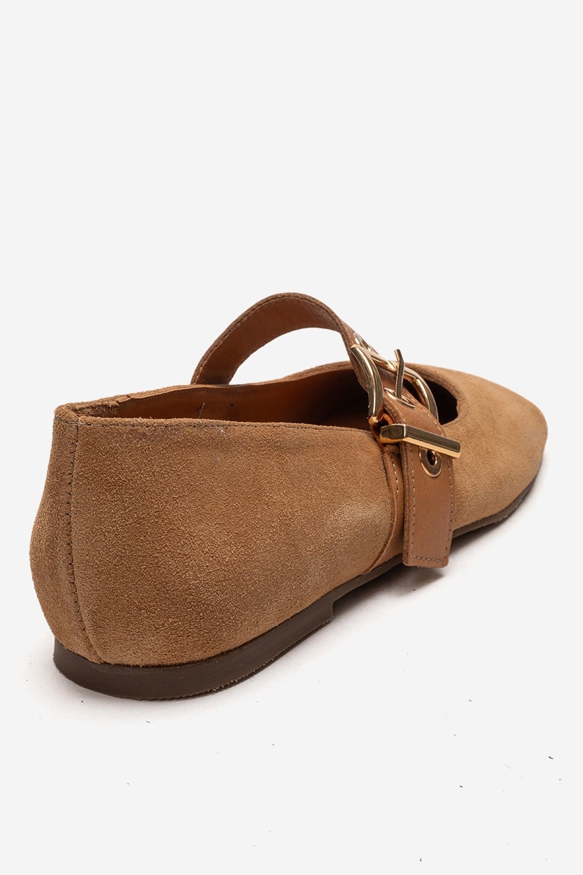 Jonas - Tan Suede Genuine Leather Ballet Flat (Women)