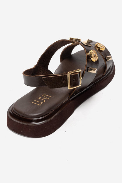 Libera - Brown Genuine Leather Sandal (Women)