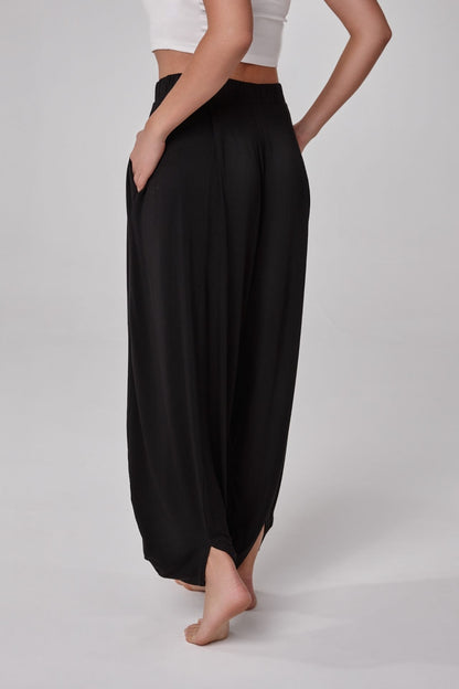 Relactive Wear-Seralya Black Lightweight Modal Lounge Pants
