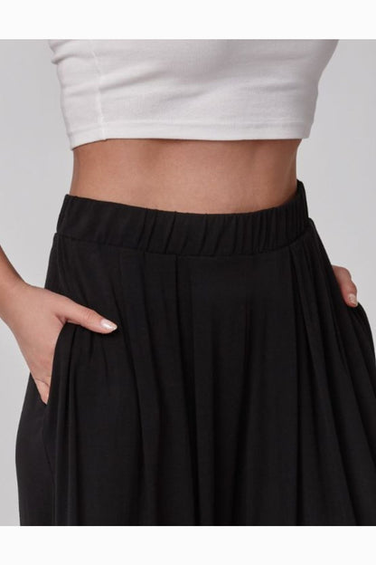 Relactive Wear-Seralya Black Lightweight Modal Lounge Pants