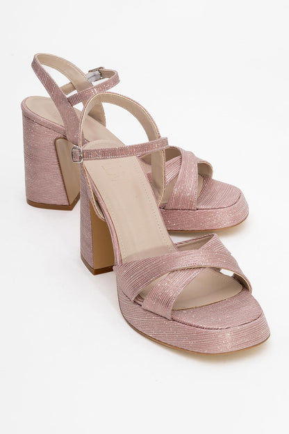 Lello - Zapatos de tacón de plataforma a rayas rosas (Mujer)