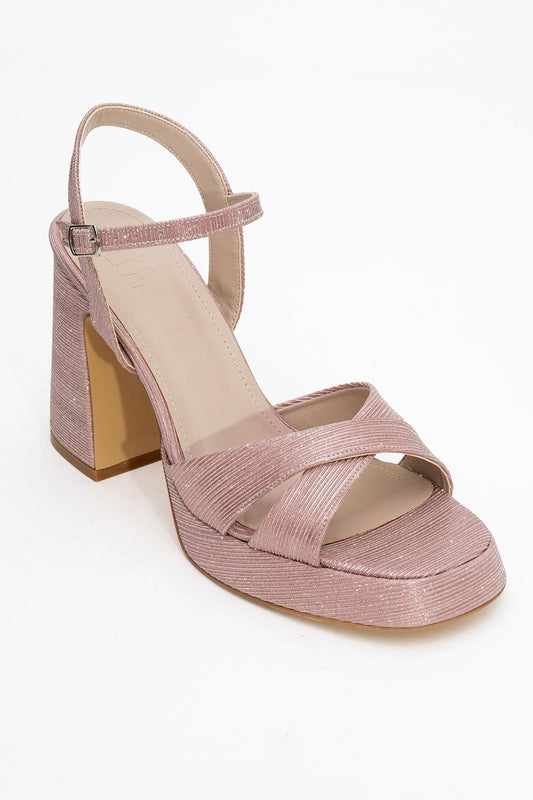 Lello - Pink Striped Platform Heel Shoe (Women)