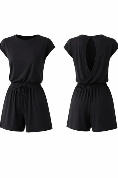 Relactive Wear-Lesie Mono corto de modal ultrasuave negro para mujer