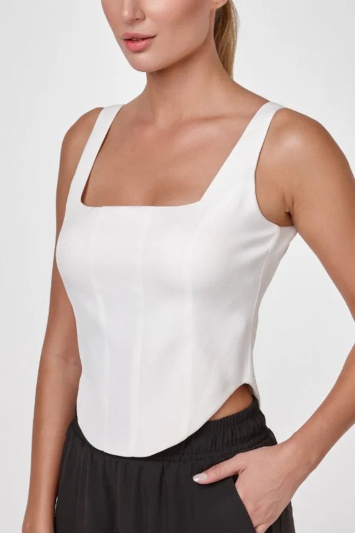 Relactive Wear- Venua Women's Ecru Ultra Soft Modal Blend Bustier Top