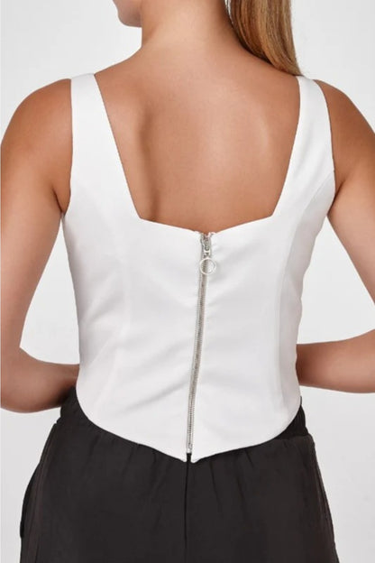 Relactive Wear- Venua Women's Ecru Ultra Soft Modal Blend Bustier Top